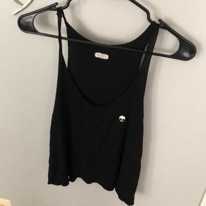 Alien patch black flowy tank